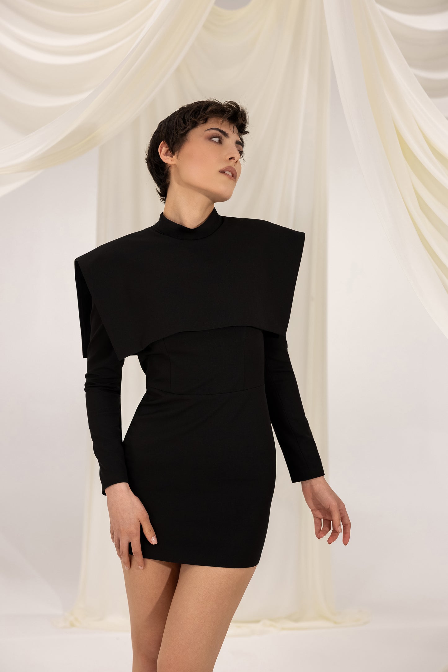 ROMAN BLACK MINI DRESS