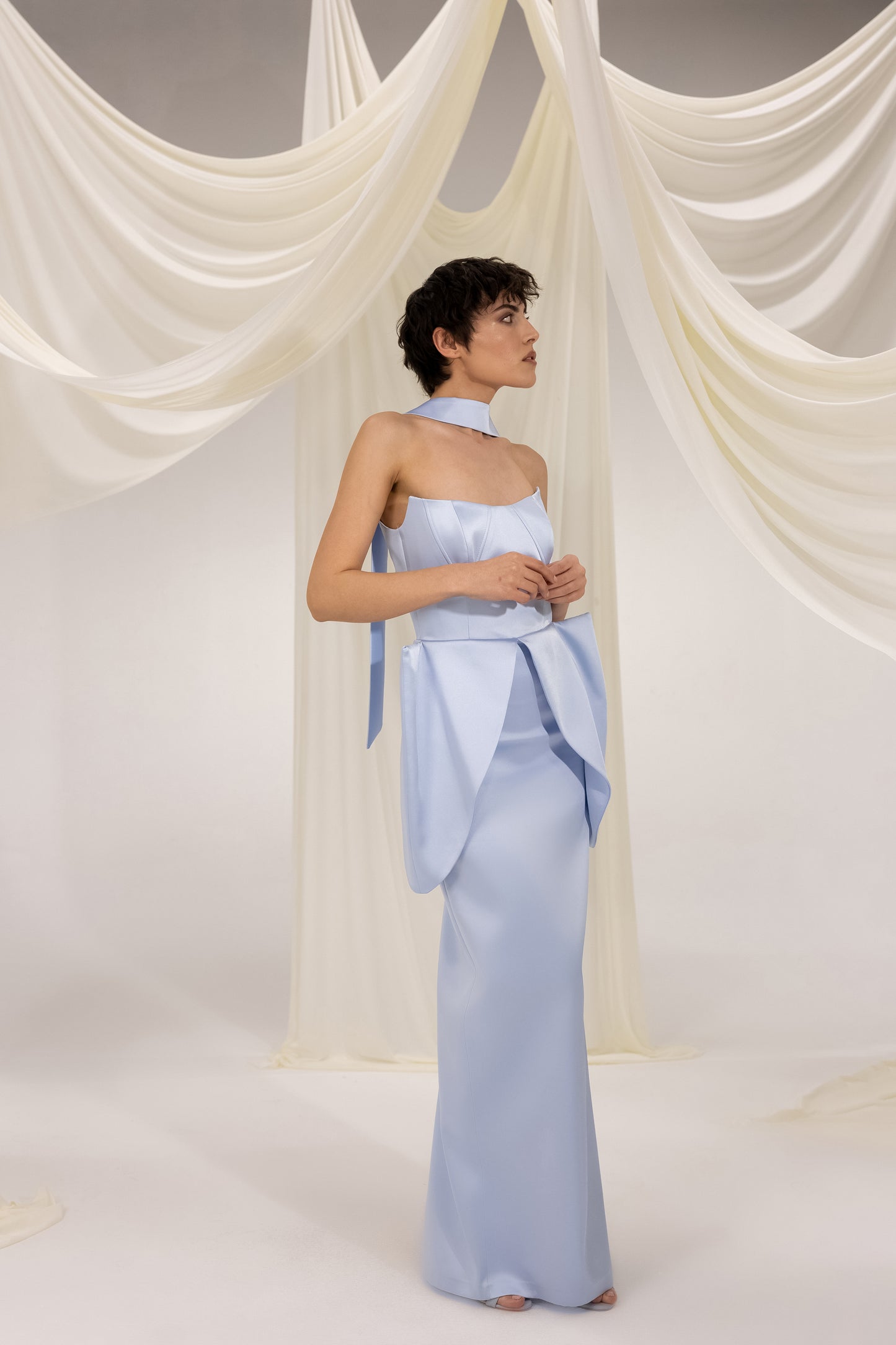 FRANCESCA BABY BLUE MAXI DRESS