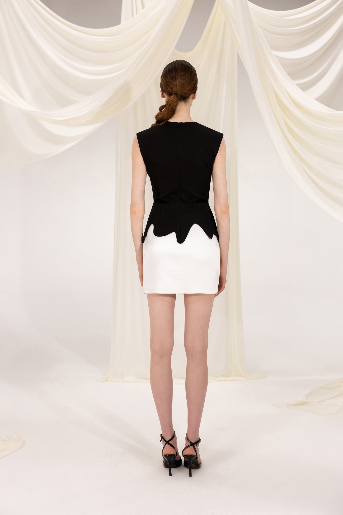 AMELIA BLACK & WHITE MINI DRESS