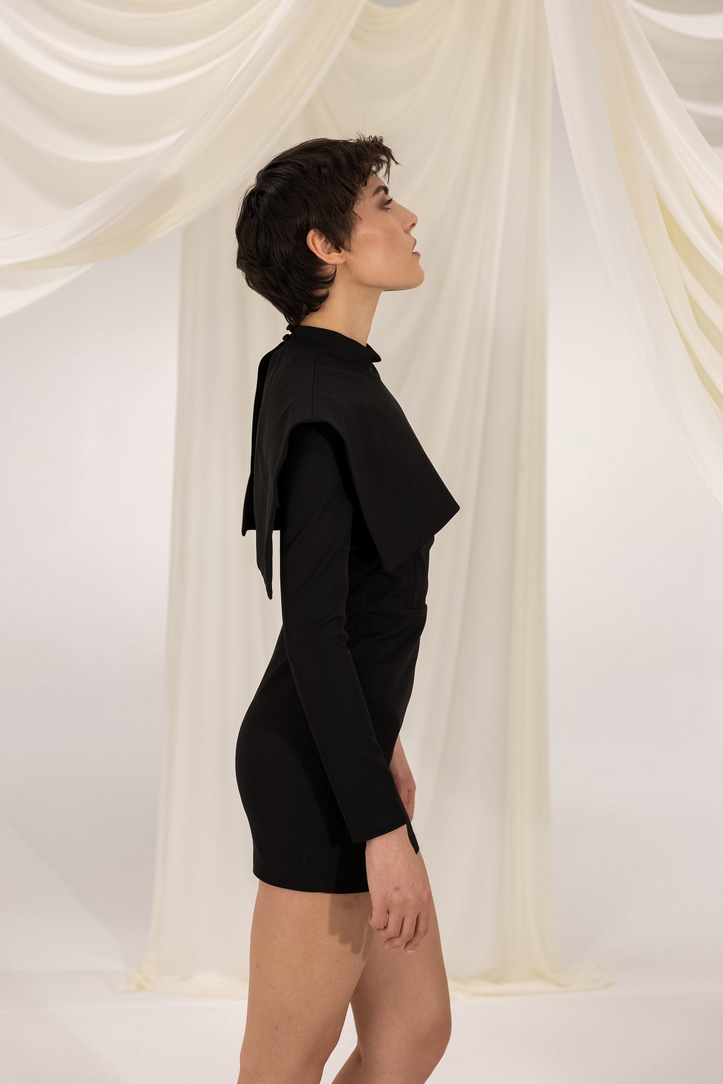 ROMAN BLACK MINI DRESS