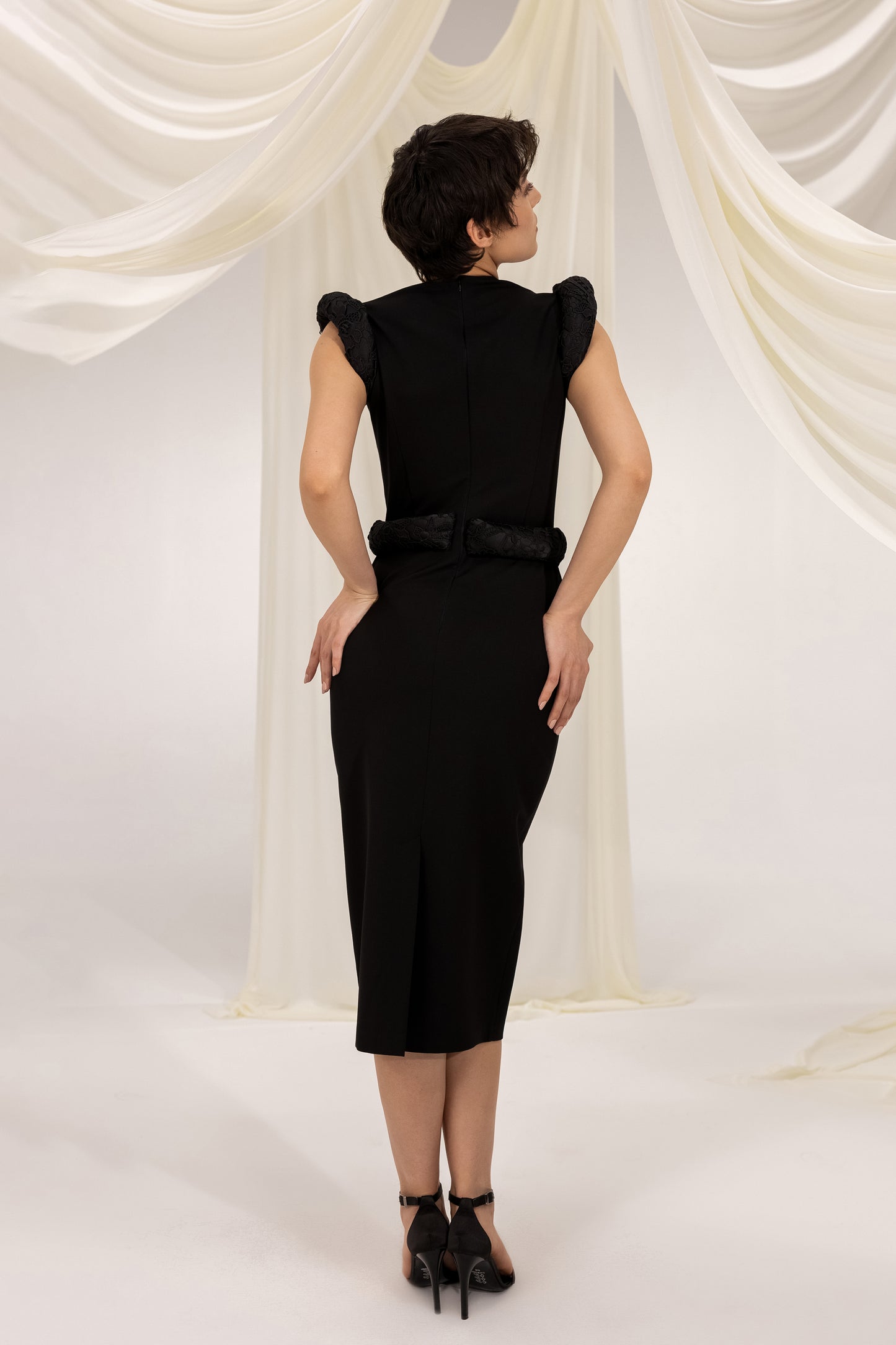 MARIA BLACK MIDI DRESS