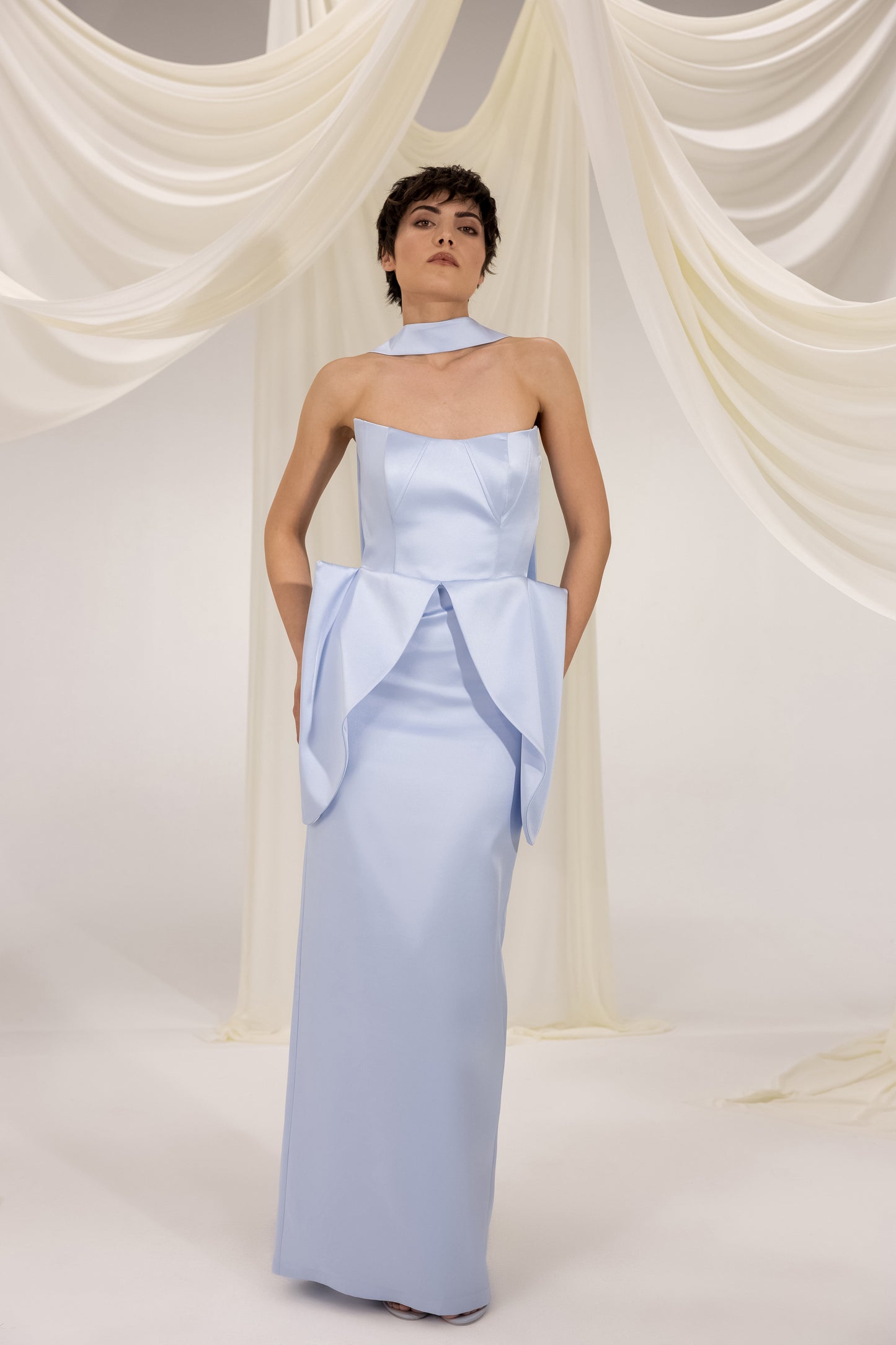 FRANCESCA BABY BLUE MAXI DRESS