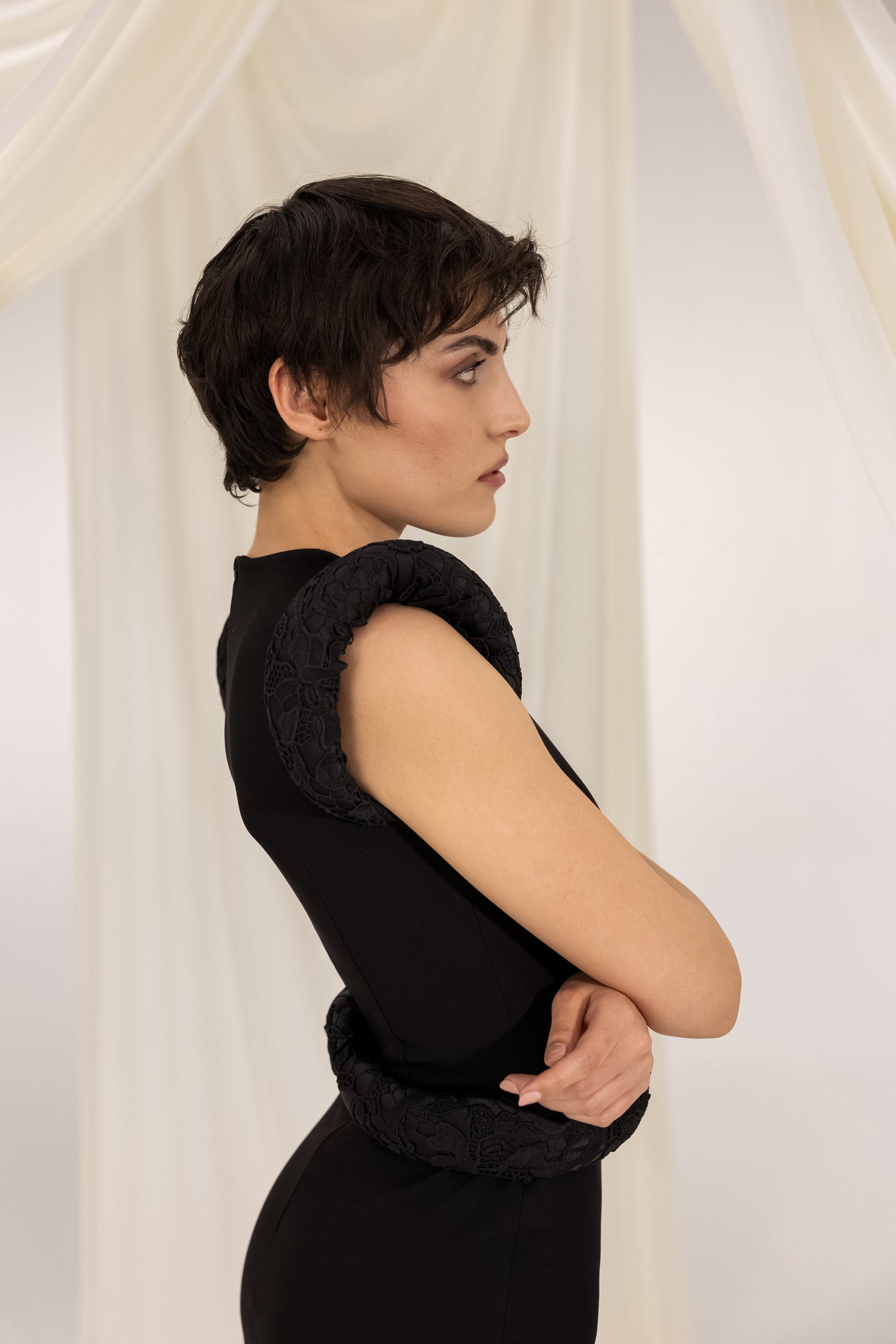 MARIA BLACK MIDI DRESS