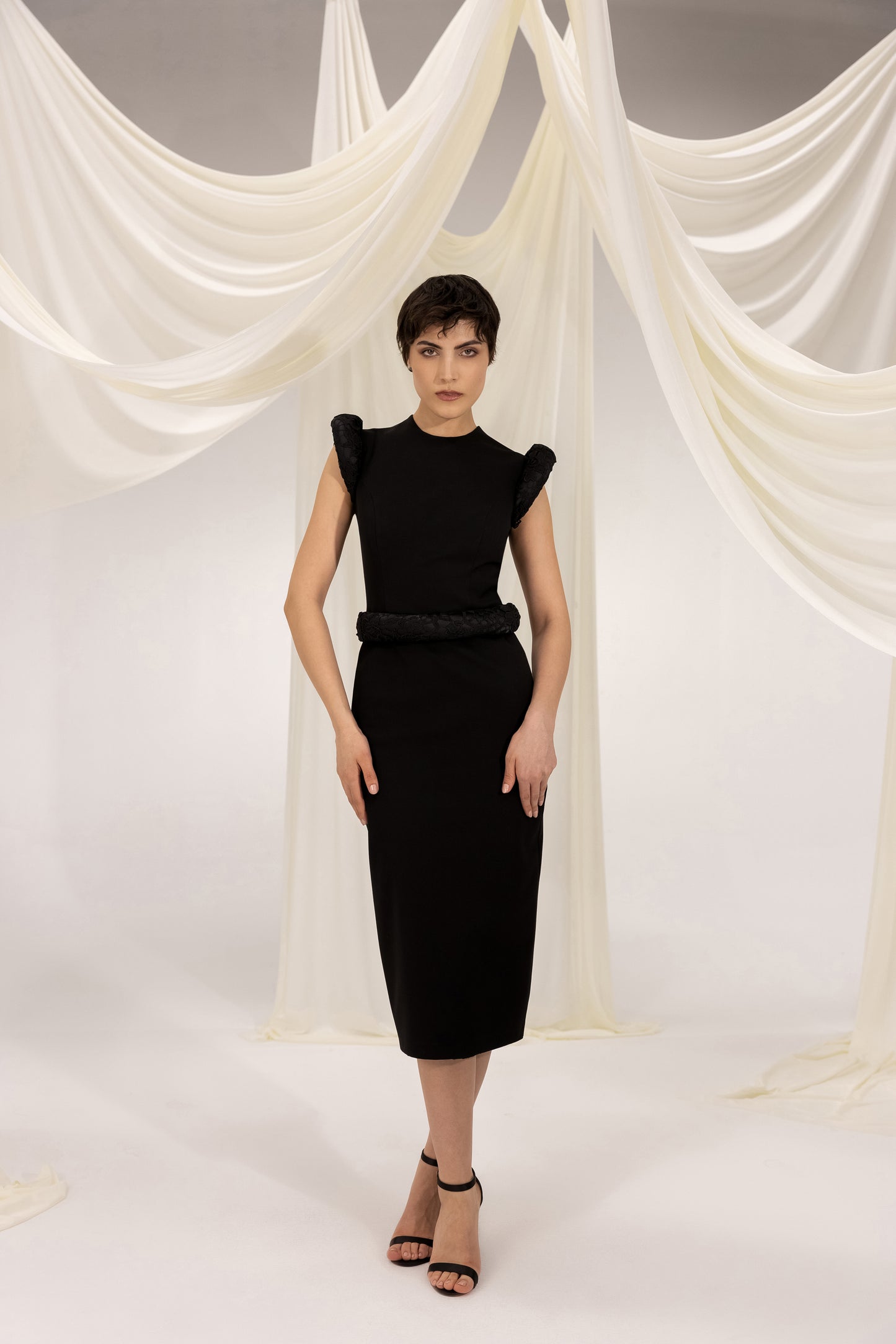 MARIA BLACK MIDI DRESS