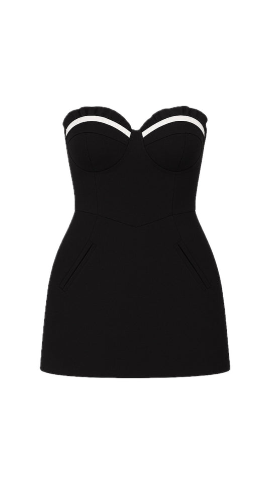 SERAPHINA BLACK & WHITE MINI DRESS