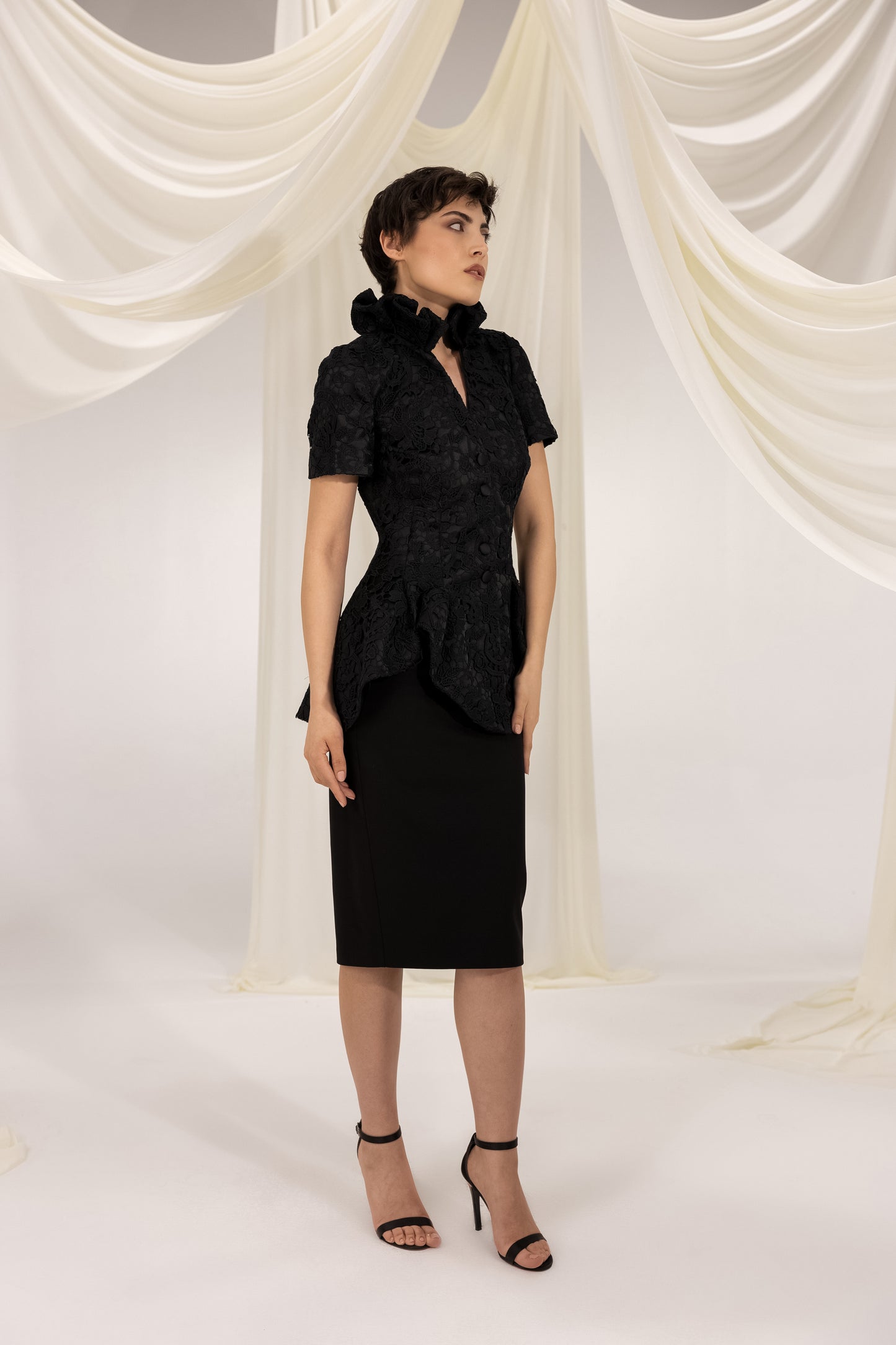 BERLIN BLACK MIDI SKIRT
