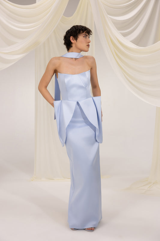 FRANCESCA BABY BLUE MAXI DRESS