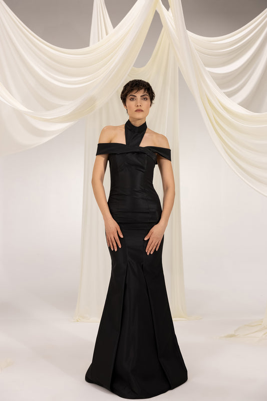 AMIR BLACK MAXI DRESS