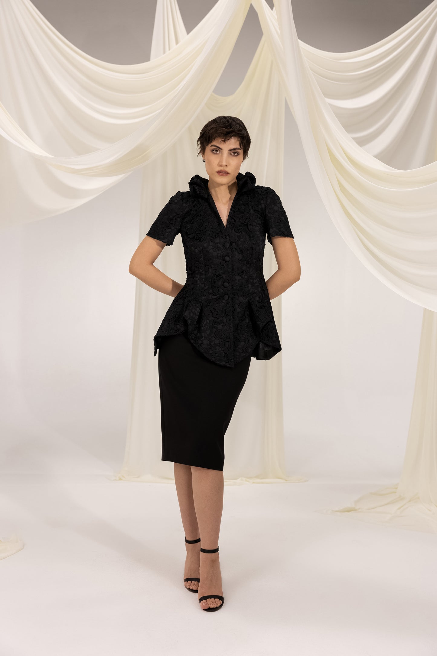 BERLIN BLACK MIDI SKIRT