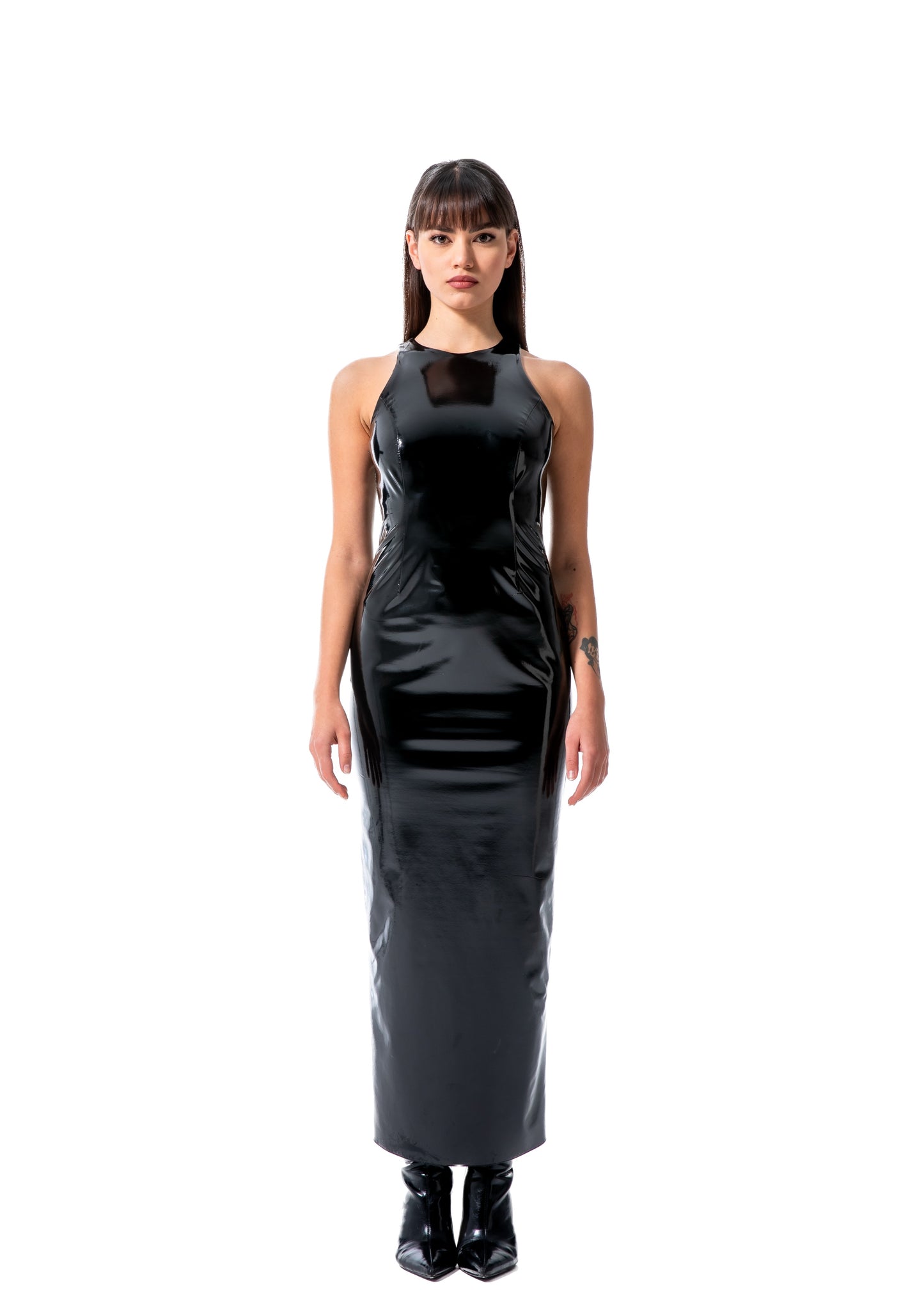 BLOSSOM BLACK MIDI DRESS