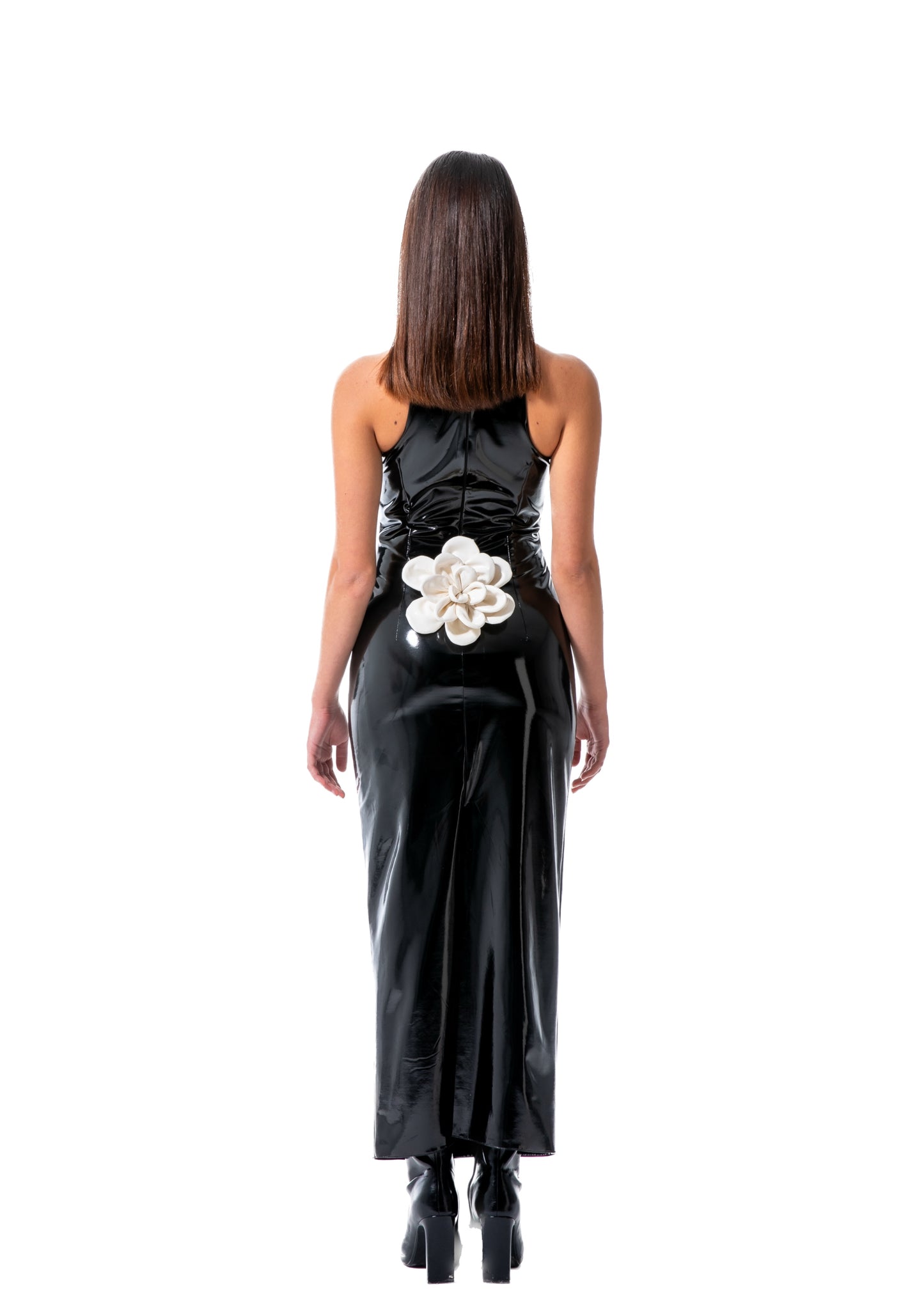 BLOSSOM BLACK MIDI DRESS