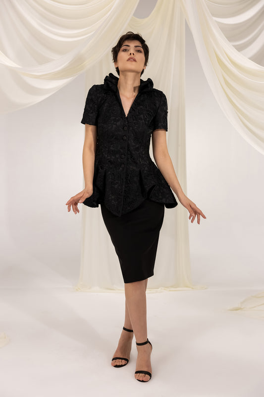 BERLIN BLACK MIDI SKIRT