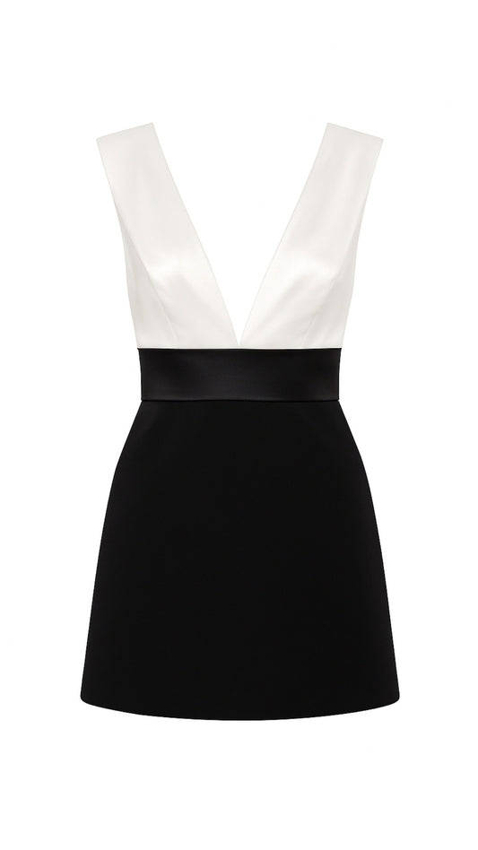 AMORE BLACK & WHITE MINI DRESS