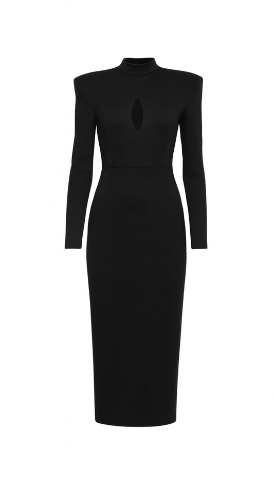 URSULA BLACK MIDI DRESS