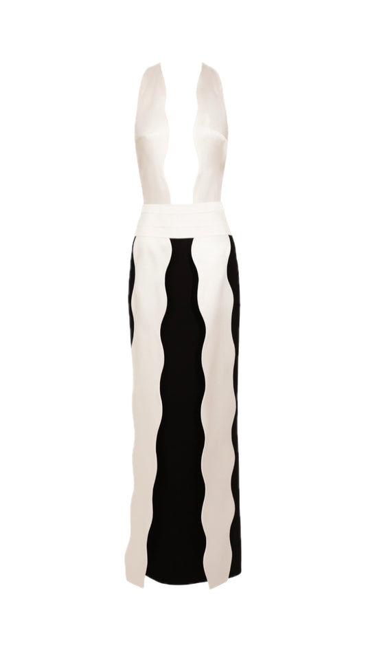 ESMERALDA BLACK & WHITE MAXI DRESS