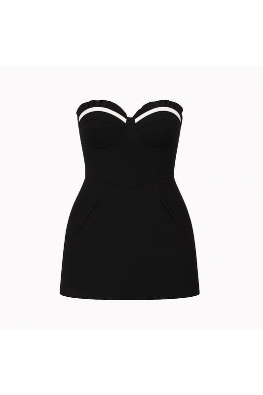 SERAPHINA BLACK & WHITE MINI DRESS